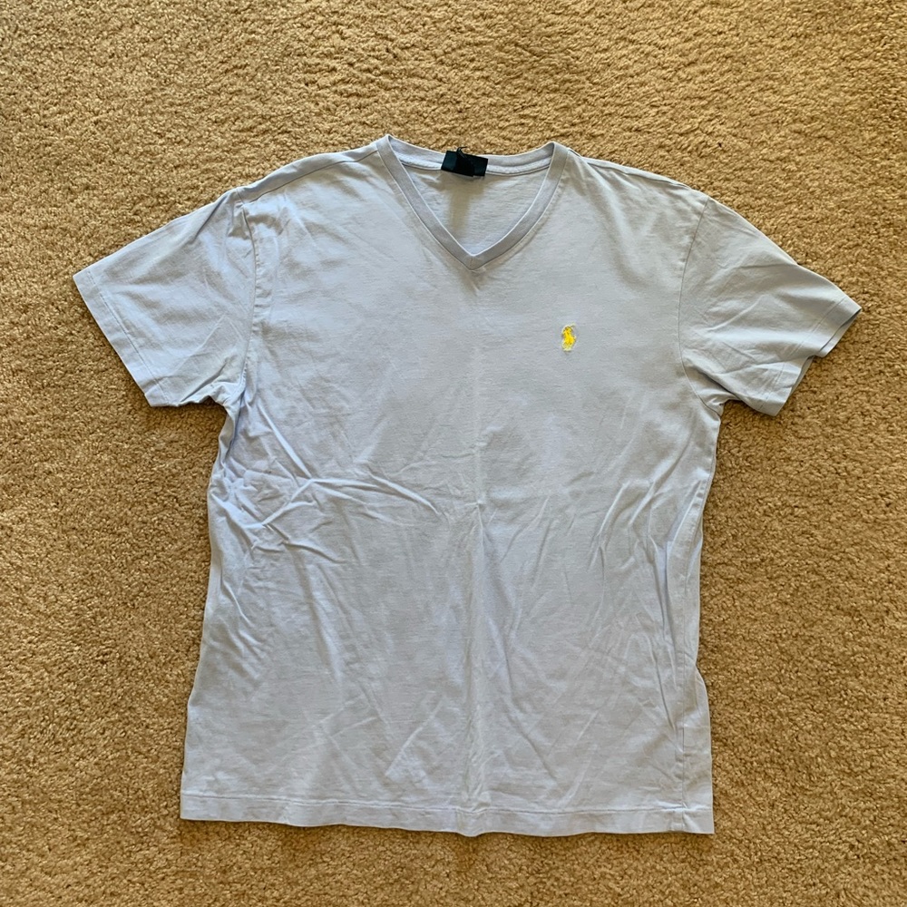 Polo Ralph Lauren V Neck T-shirt - Blue - Medium